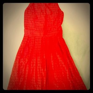 Red party dress